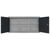vidaXL Armoire &agrave; outils murale Style Industriel M&eacute;tal Gris et noir