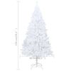vidaXL Arbre de Noël artificiel pré-éclairé et branches épaisses blanc