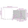vidaXL Chenil d'ext&eacute;rieur pour chiens avec toit argent&eacute; 4x4x2,5 m