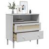 vidaXL Buffet SENJA aspect rotin blanc 80x40x80 cm bois massif de pin