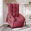 vidaXL Fauteuil inclinable de massage électrique rouge bordeaux tissu
