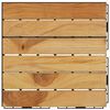 vidaXL Tuiles de terrasse 10 pcs 30x30 cm Bois massif teck vertical