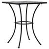 vidaXL Table de bistro mosa&iuml;que Noir et blanc 60 cm C&eacute;ramique