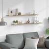 vidaXL &Eacute;tag&egrave;res murales 2 pcs blanc et ch&ecirc;ne sonoma 100x9x3 cm