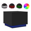 vidaXL Table basse avec lumi&egrave;res LED noir 50x50x40 cm