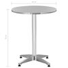 vidaXL Table de jardin Argent&eacute; 60x70 cm Aluminium