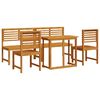 vidaXL Ensemble bistro de jardin 5 pcs Marron Bois d'Acacia Massif