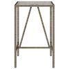 vidaXL Table de bar d’extérieur gris 70x70x110 cm poly rotin