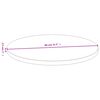 vidaXL Dessus de table &Oslash;80x2,5 cm bambou