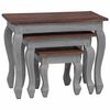 vidaXL Ensemble de tables gigognes 3 pcs bois d'acajou massif