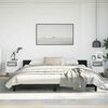 vidaXL Cadre de lit sans matelas noir California similicuir