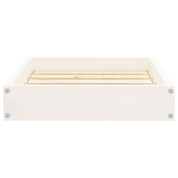 vidaXL Lit pour chien Blanc 51,5x44x9 cm Bois de pin solide