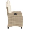 vidaXL Ensemble de bistro 3 pcs avec coussins beige résine tressée