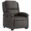 vidaXL Fauteuil inclinable électrique marron foncé cuir véritable