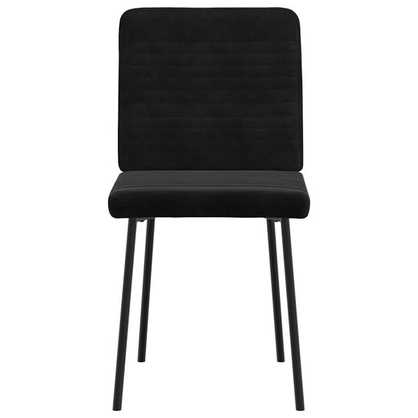 vidaXL Chaises &agrave; manger lot de 4 Noir Velours