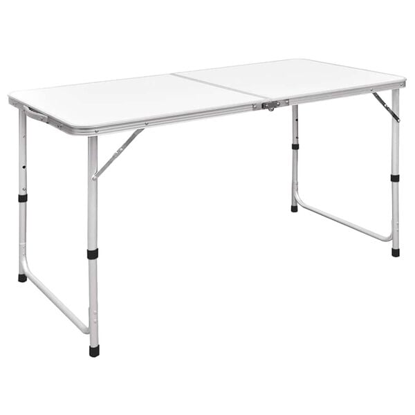 vidaXL Table pliable de camping Hauteur r&eacute;glable Aluminium 120x60 cm