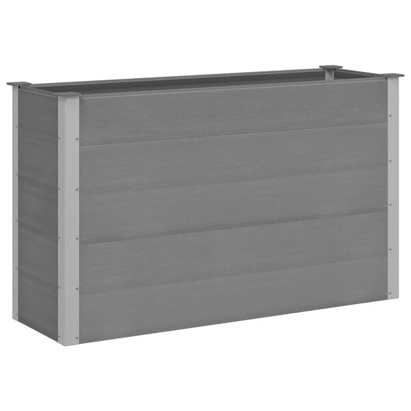 vidaXL Lit sur&eacute;lev&eacute; de jardin WPC 150x50x91 cm Gris