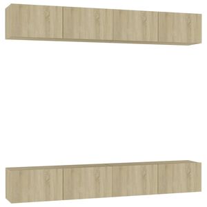 vidaXL Meubles TV 4 pcs Ch&ecirc;ne sonoma 100x30x30 cm Bois d'ing&eacute;nierie
