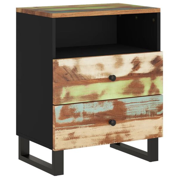 vidaXL Table de chevet 50x33x62cm Bois de récupération et d'ingénierie