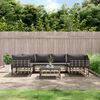 vidaXL Salon de jardin 7 pcs avec coussins anthracite r&eacute;sine tress&eacute;e