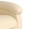 vidaXL Fauteuil inclinable de massage &eacute;lectrique cr&egrave;me tissu