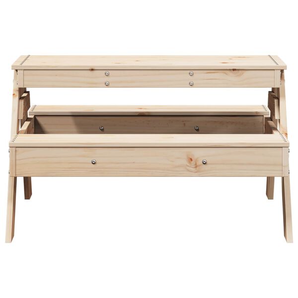 vidaXL Table de pique-nique pour enfants 88x97x52cm bois massif de pin