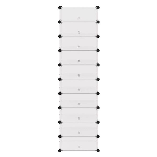 vidaXL Armoire &agrave; chaussures avec 10 compartiments Blanc