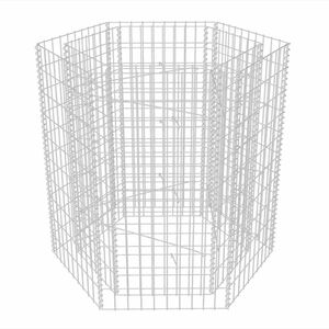 vidaXL Lit surélevé à gabion hexagonale 100x90x100 cm