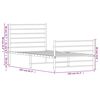 vidaXL Cadre de lit m&eacute;tal sans matelas et pied de lit noir 100x200 cm