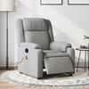 vidaXL Fauteuil inclinable de massage &eacute;lectrique gris clair tissu