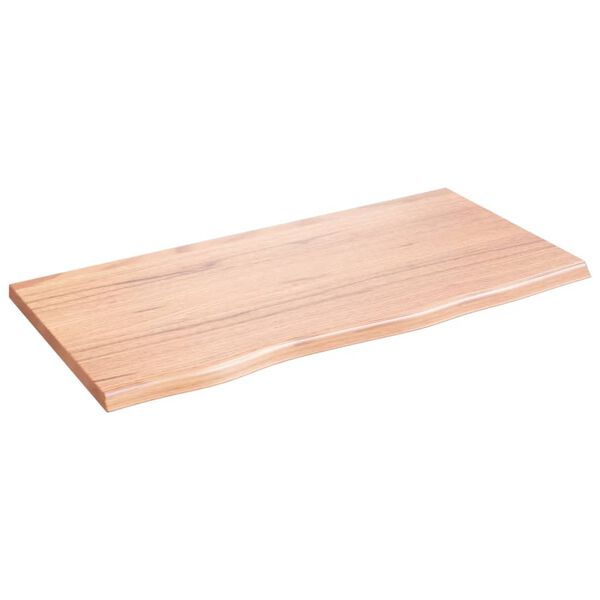 vidaXL Dessus de table marron clair 80x40x2 cm bois ch&ecirc;ne trait&eacute;