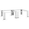 vidaXL Socle double pour lave-linge et s&egrave;che-linge blanc