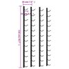 vidaXL Casiers à bouteilles mural pour 12 bouteilles 2 pcs noir fer
