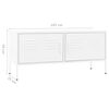 vidaXL Meuble TV Blanc 105x35x50 cm Acier