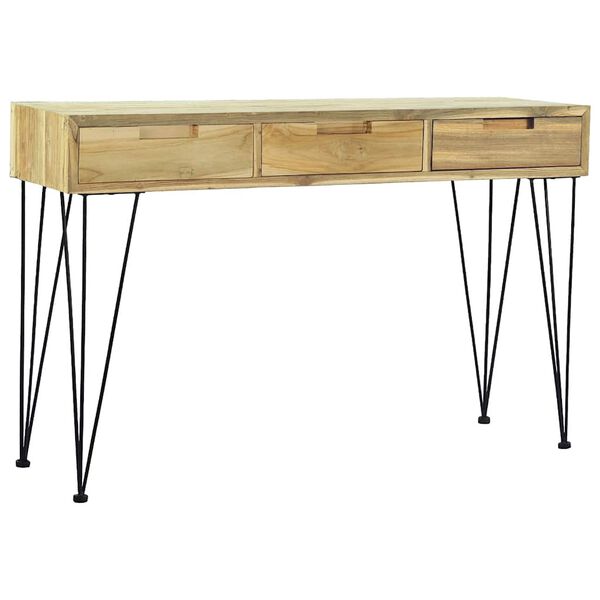 vidaXL Table console 120x35x76 cm Teck massif