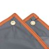 vidaXL Poncho de pluie avec capuche design 2 en 1 gris et orange