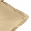 vidaXL Coussins de chaise &agrave; dossier bas lot de 2 beige m&eacute;lang&eacute; tissu