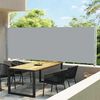 vidaXL Auvent lat&eacute;ral r&eacute;tractable de patio 600x160 cm gris