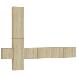 vidaXL Ensemble de meubles TV 5 pcs Ch&ecirc;ne sonoma Bois d'ing&eacute;nierie