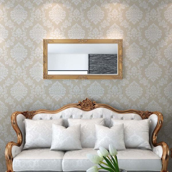 vidaXL Miroir mural style baroque 120x60 cm Dor&eacute;