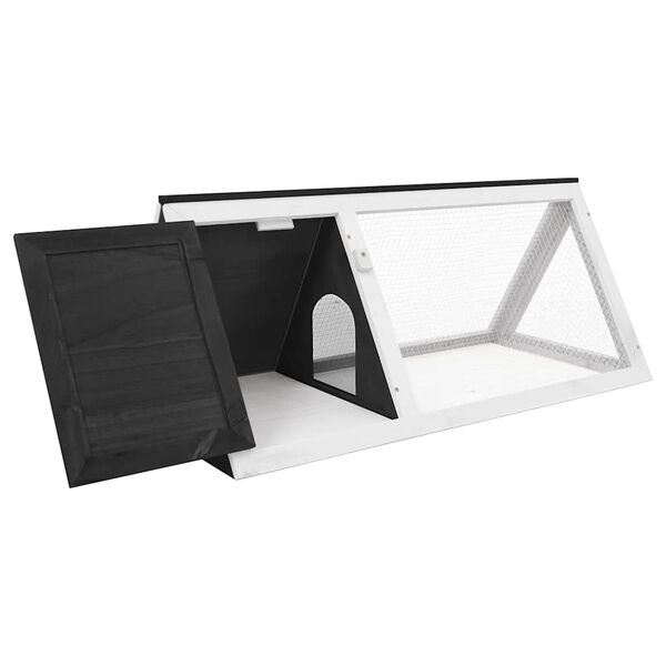 vidaXL Clapier Gris Bois