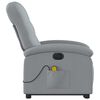vidaXL Fauteuil inclinable de massage &eacute;lectrique gris clair tissu