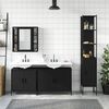 vidaXL Ensemble d&rsquo;armoires salle de bain 4 pcs noir bois d'ing&eacute;nierie