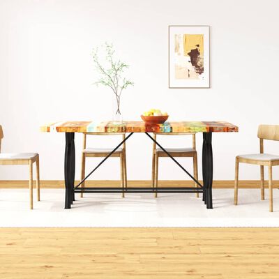 vidaXL Table de salle à manger Bois de récupération massif 180 cm