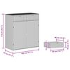 vidaXL Armoire de rangement de jardin gris 105x55x113cm r&eacute;sine tress&eacute;e