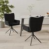 vidaXL Chaises pivotantes &agrave; manger lot de 2 Noir Velours