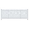 vidaXL Cache-radiateur MDF Blanc 205 cm