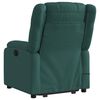 vidaXL Fauteuil inclinable de massage vert fonc&eacute; tissu
