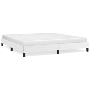 vidaXL Cadre de lit sans matelas blanc California similicuir