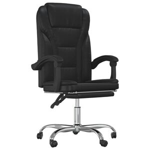 vidaXL Fauteuil inclinable de bureau noir similicuir